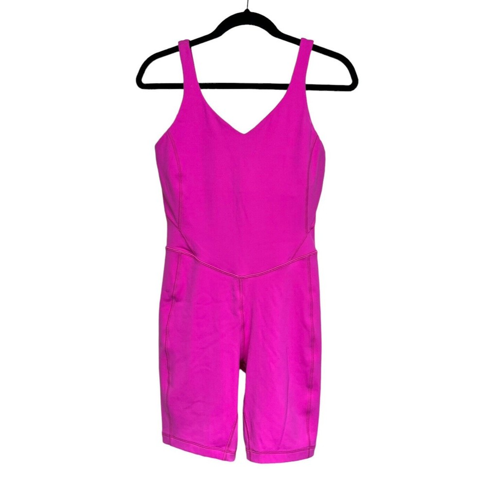 Lululemon Align Bodysuit 8” Romper Sonic Pink Women’s Size 8